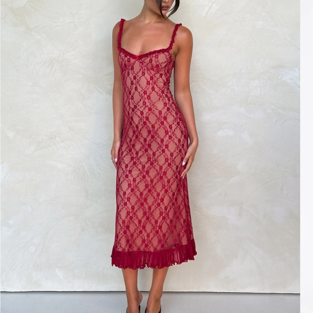 Tiger Mist Red DEJA DRESS New with Tag